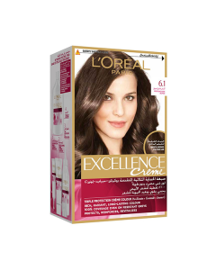 لوريال صبغة شعر إكسلنس (6.1) بني رمادي فاتح