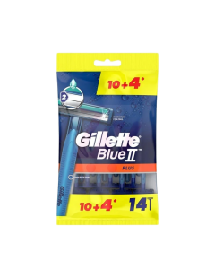 Gillette Blue 2 Plus Men's Razor 14 Blades (10+4)