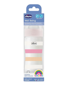 Chicco Well-Being Bottle Medium Flow 2M+ white 250ml