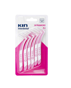 KIN Ultramicro Interdental Brush Pink 0.6mm 6 Pcs