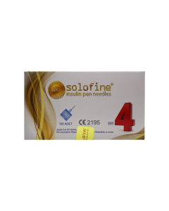 SOLOFINE Insulin Pen Needles 4mm 100 Pieces