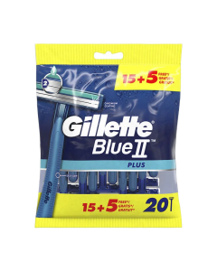 Gillette Blue II Plus Disposable Razor For Men 20 Pcs