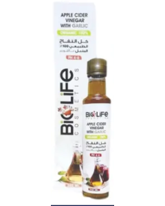 بيو لايف خل التفاح الطبيعي مع الثوم 250 مل