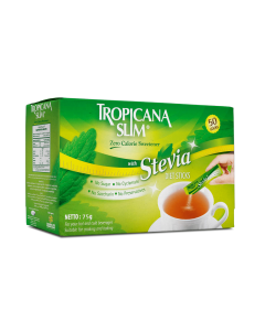 Tropicana Slim Zero Calorie Sweetener with Stevia 50 Sticks