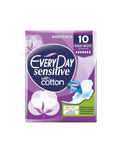 Everyday Sensitive Maxi Night 10 Sanitary Pads