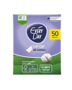 Everyday All Cotton Large 50 pantyliners