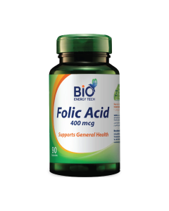 بايو إنرجي تك كبسولات حمض الفوليك 400 ميكروغرام 90 كبسولة