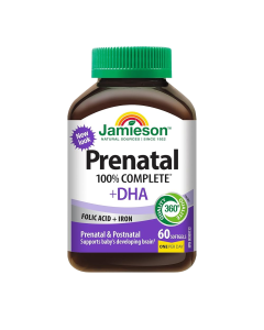 Jamieson Prenatal Multivitamin With DHA All-In-One Softgel Capsule 60 Caps