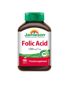 Jamieson Folic Acid 1mg Tablet 100