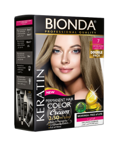 بيوندا صبغة شعر دائمة 7 أشقر طبيعي عبوتان 50 مل