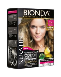 بيوندا  صبغة شعر دائمة 8.3  أشقر ذهبي عبوتان  50 مل