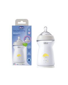 شيكو  زجاجة رضاعة طبيعية بيضاء 6 أشهر فما فوق 330 مل