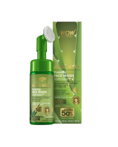 واو سكين ساينس غسول وجه رغوي بالصبار مع فرشاة سيليكون 150 مل