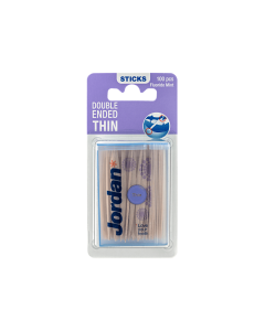 Jordan Double Ended Thin Dental Sticks 100 units