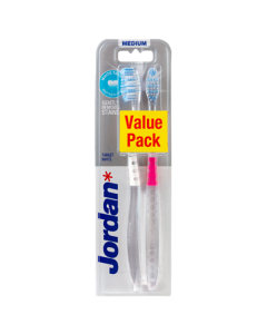 Jordan Target White Medium Toothbrush Double Pack