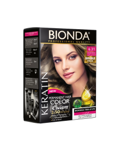 بيوندا صبغة شعر دائمة 6.31 لوز ذهبي عبوتان 50 مل