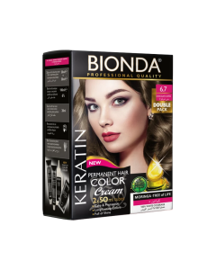 Bionda Permanent Hair Color 6.7 Chocolate Coffee Double Pack 50ml Bottles