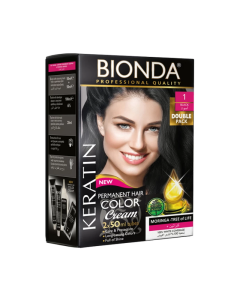 بيوندا صبغة شعر دائمة باللون الأسود عبوتان 50 مل