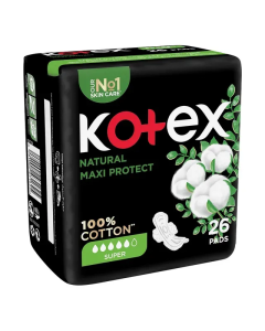 كوتيكس فوط ناتشورال ماكسي بروتكت سوبر 26 فوطة