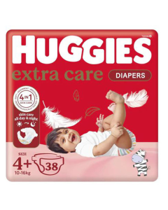 Huggies Jumbo Diapers Size 4+ (10-16 KG) 38 Diapers