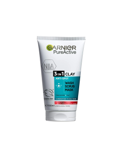 Garnier Skin Active Pure Active 3-In-1 With Natural Charcoal, Clay, And Mineral Zinc 150 ml