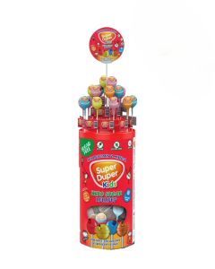 سوبر دوبر حلوى مصاصة للأطفال خالية من السكر 150 قطعة