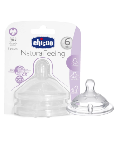 Chicco Natural Feeling Teat 6M+ Fast Flow 2 Pieces