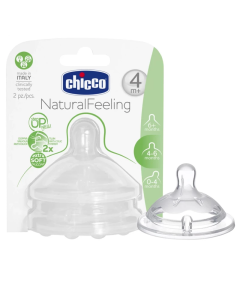 Chicco Natural Feeling Teat 4M+ Adjustable Flow 2 Pieces