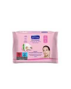 Septona Dermasoft Orchid & Plant-Based Collagen Cleansing Wet Wipes Face & Eyes 20 wipes