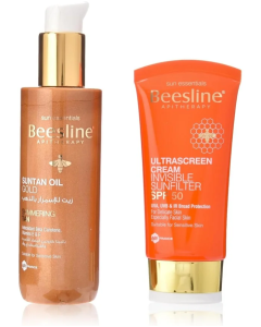 Beesline Gold Suntan Oil 200ml + Ultrascreen SPF50 Cream 30ml