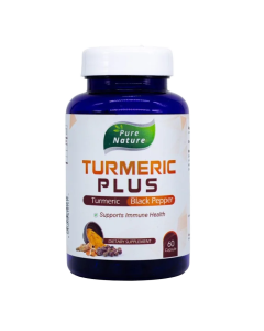 Pure Nature Turmeric Plus Black Pepper 600mg 60 Capsules