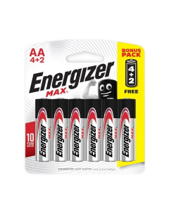 Energizer Max AA Batteries 4+2 Free