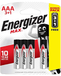 Energizer Max Battery 3+1 Thin Pack