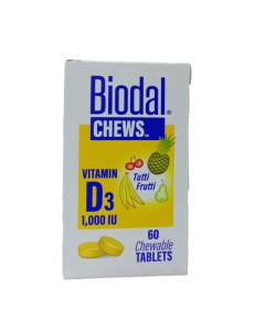 Biodal Vitamin D3 Chewable 1000 IU 60 Tablet