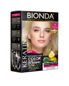 Bionda Permanent Hair Color 9 Very Light Blond Double Pack 50ml Bottles
