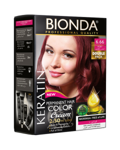 بيوندا صبغة شعر دائمة 6.66 لون روبي عبوة مزدوجة 50 مل