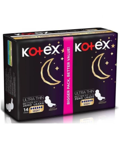 Kotex Ultra thin Night Pads Black 14 Pads