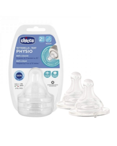 Chicco Physio Teat 2M+ Nipples Medium Flow 2 Pcs
