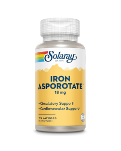 Solaray Iron Asporotate 18mg 100 Capsules