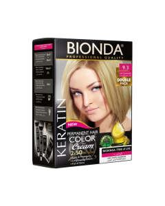 Bionda Permanent Hair Color 9.3 Light Golden Blond Double Pack 50ml Bottles