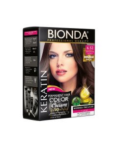 Bionda Permanent Hair Color 6.52 Beaujolais Double Pack 50ml Bottles