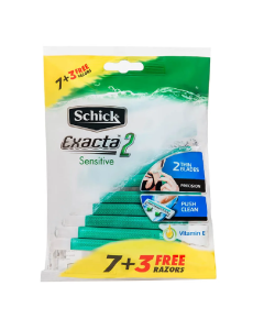 Schick Exacta 2 Sensitive Razors 7+3 Free