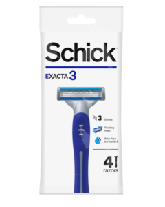 Schick Exacta 3 Razor For Men 4 Pieces