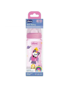 Chicco Well-Being Bottle Fast Flow 4M+ Pink 330ml