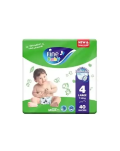 Fine Baby Diapers Size 4 (7-14 KG) Jumbo 40 Diapers