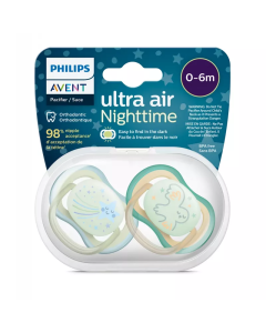 Philips Avent Ultra Air 0-6M Soother Night Boy 2 Pieces