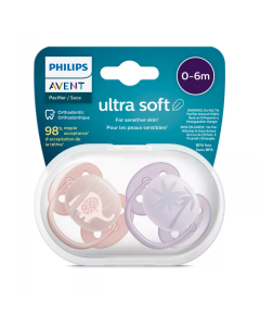 Philips Avent Ultra Soft 0-6M Soother Girl 2 Pcs