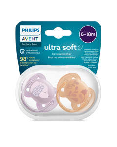 Philips Avent Ultra Soft 6-18M Soother Girl 2 Pcs