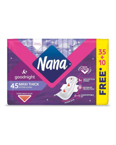 Nana Night Maxi Thick Extra Long 45 Pads