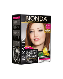 بيوندا صبغة شعر دائمة 6.35 كستنائي ذهبي عبوتان 50 مل